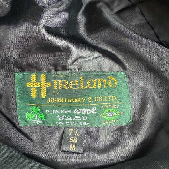 Ireland Pure New Wool Newsboy Flat Cap Style Burberry Sz M, 7 1/2,  58 cm Unisex main image 4